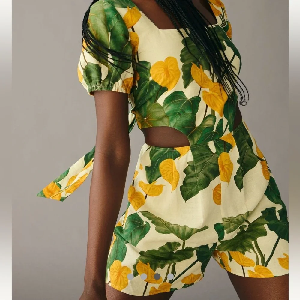 New FARM Rio Cutout Tie Back Romper - Picture 4 of 4